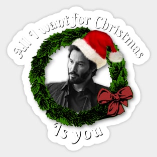 Christmas keanu Sticker